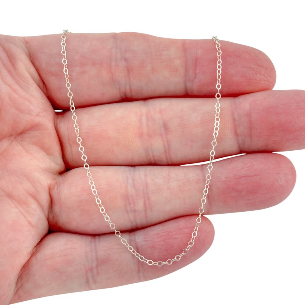 Vintage Sterling Silver 925 Cable Chain Necklace 16"